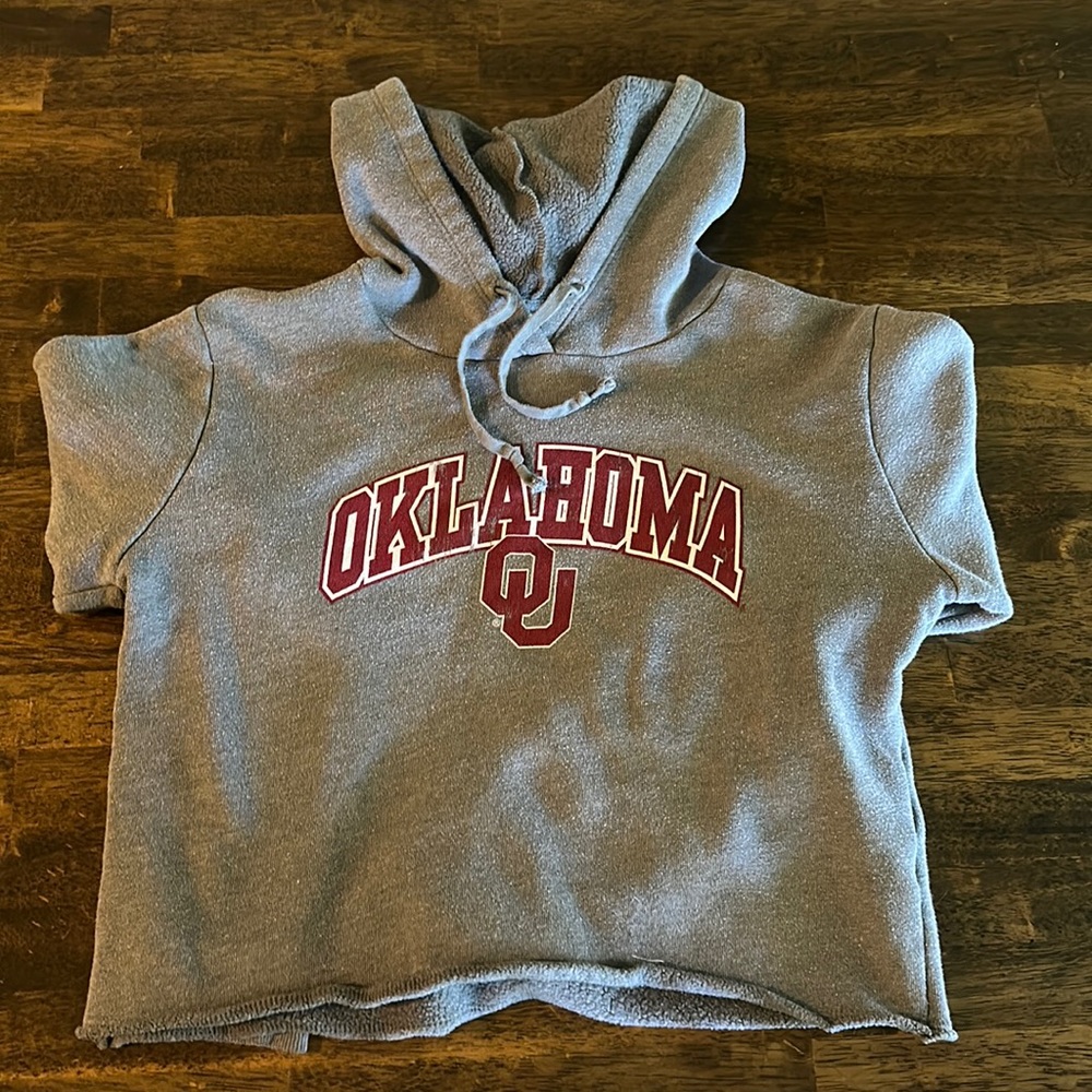 OU sooner cropped hoodie